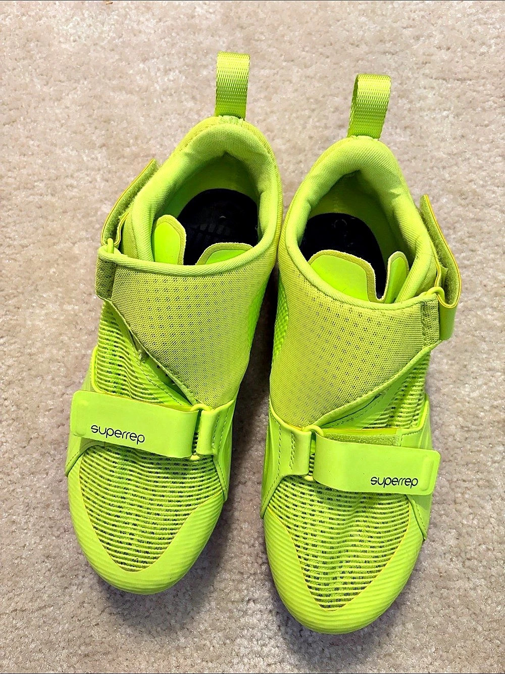 Nike SuperRep clip in bike shoes Green & Black US 7.5